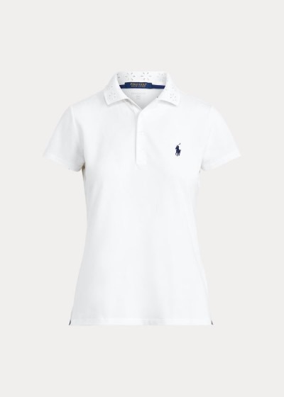 Women's Ralph Lauren Eyelet Golf Polo Shirts | 129740BSW